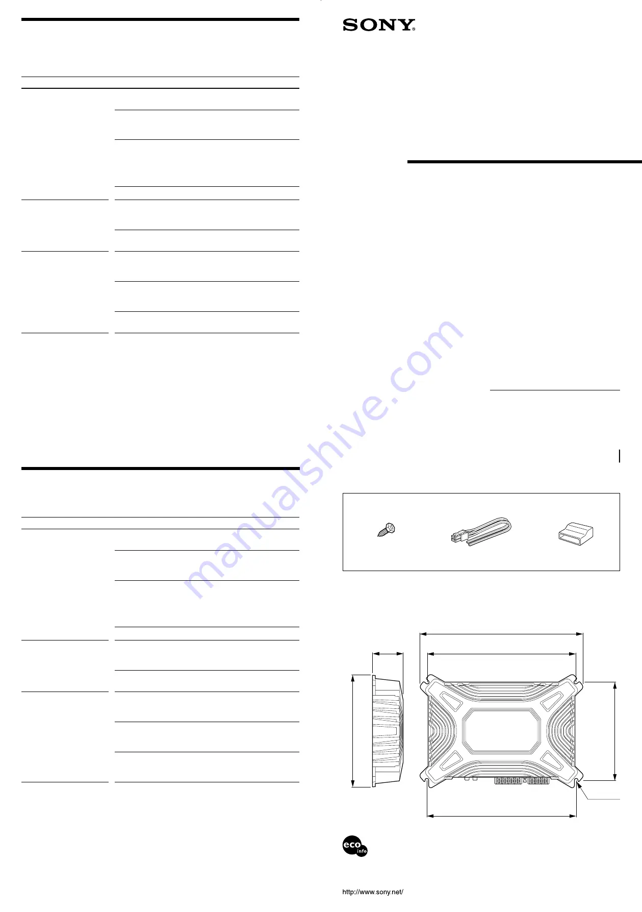 Sony XM-502Z - Stereo Power Amplifier Operating Instructions Download Page 2