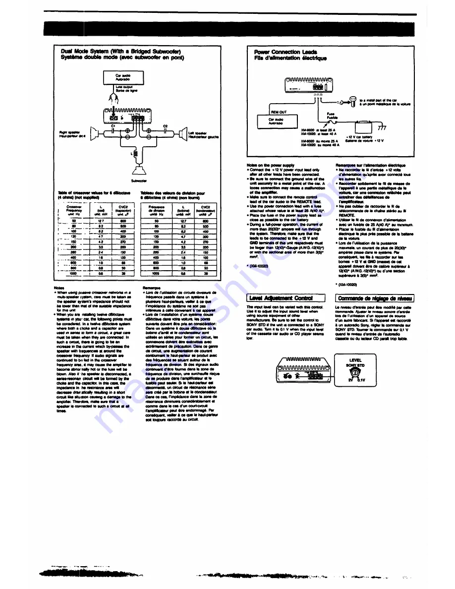 Sony XM-6020 Operating Instructions Manual Download Page 3