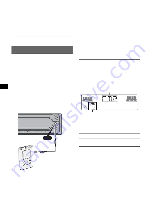 Sony Xplod CDX-GT40W Operating Instructions Manual Download Page 10