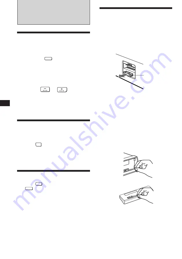 Sony XR-1804 Operating Instructions Manual Download Page 8