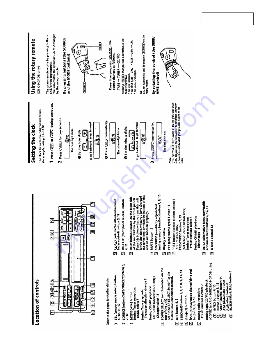 Sony XR-4740RDS Service Manual Download Page 3