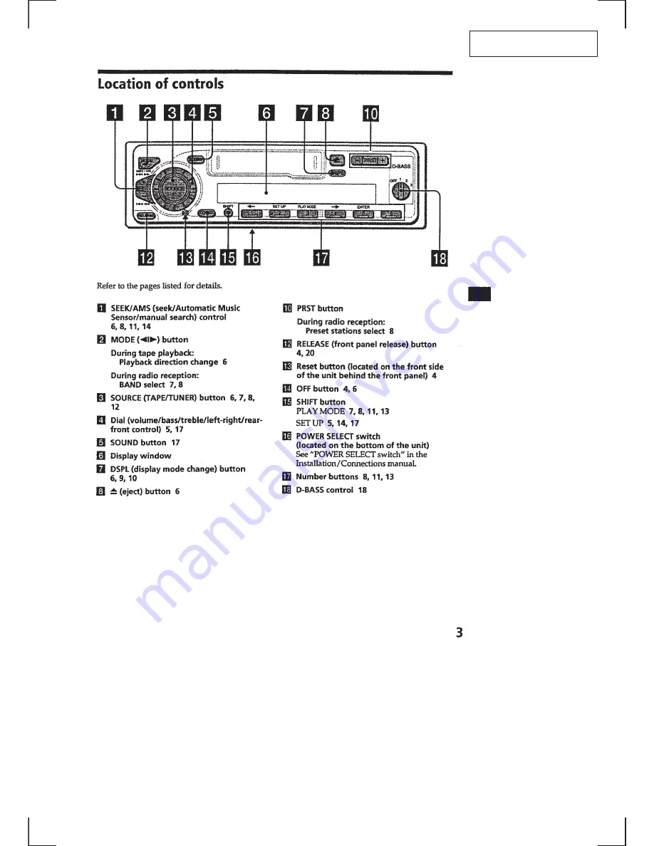 Sony XR-4880 Service Manual Download Page 3