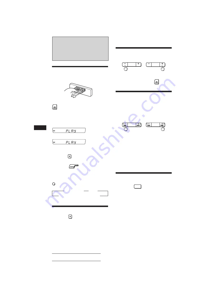 Sony XR-6600RDS Operating Instructions Manual Download Page 22