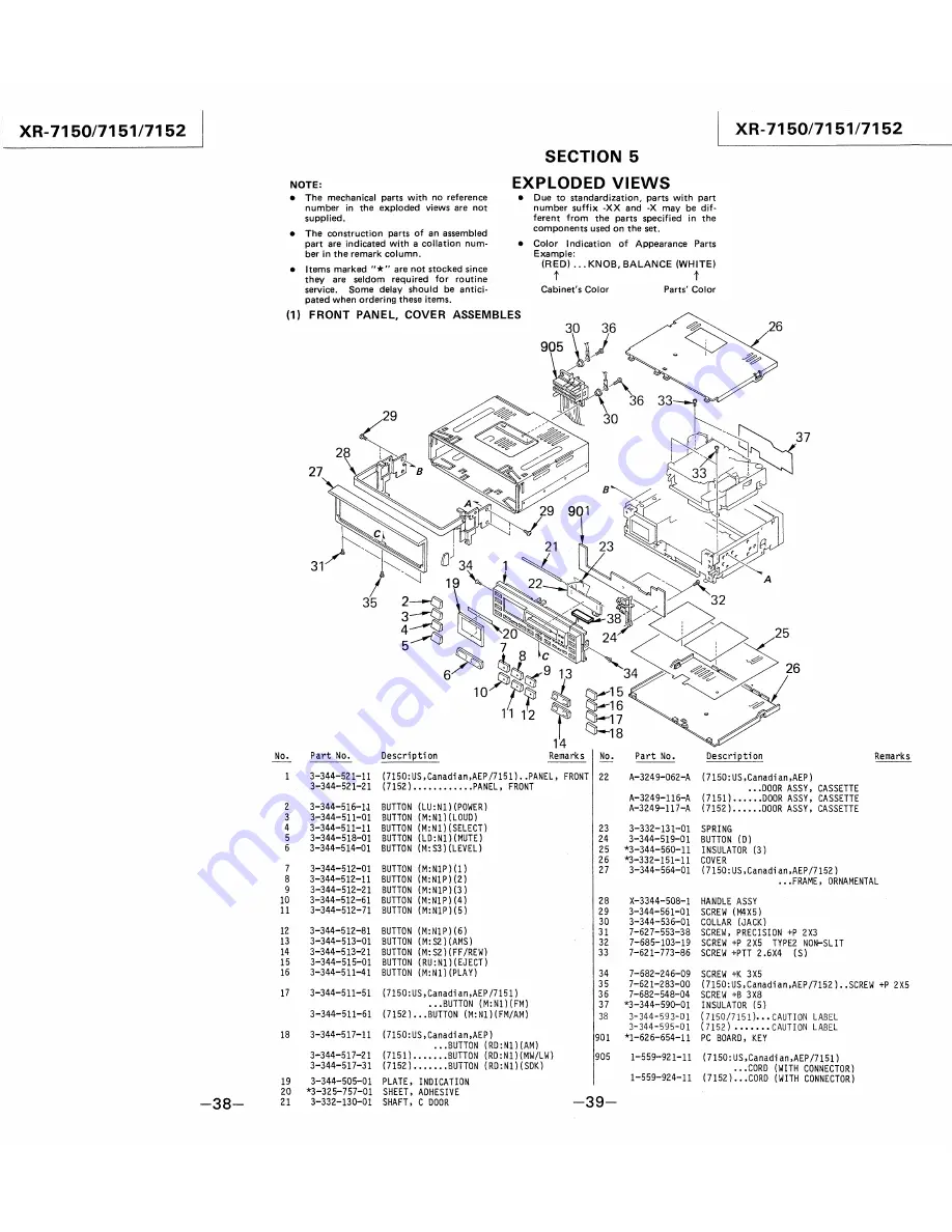 Sony XR-7150 Service Manual Download Page 25