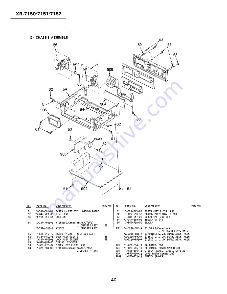 Sony XR-7150 Service Manual Download Page 26