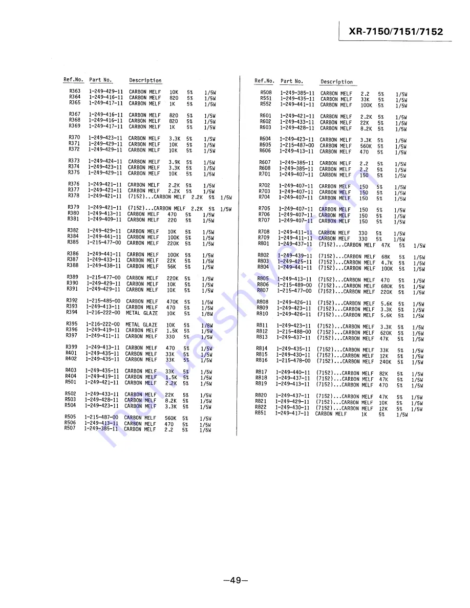 Sony XR-7150 Service Manual Download Page 35