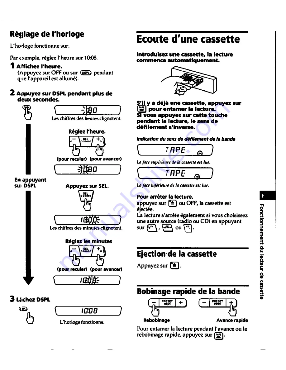 Sony XR-C210 Operating Instructions Manual Download Page 21