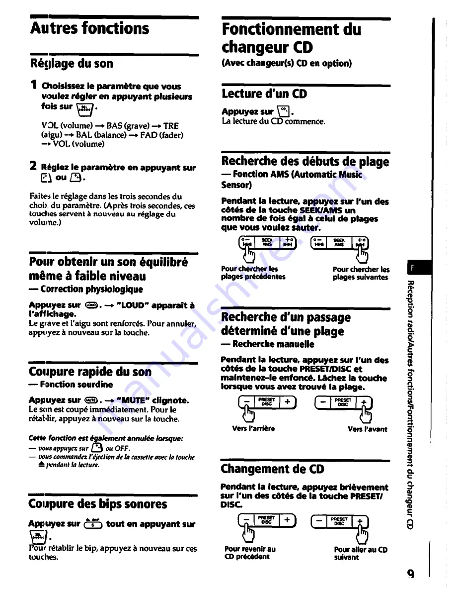 Sony XR-C210 Operating Instructions Manual Download Page 25