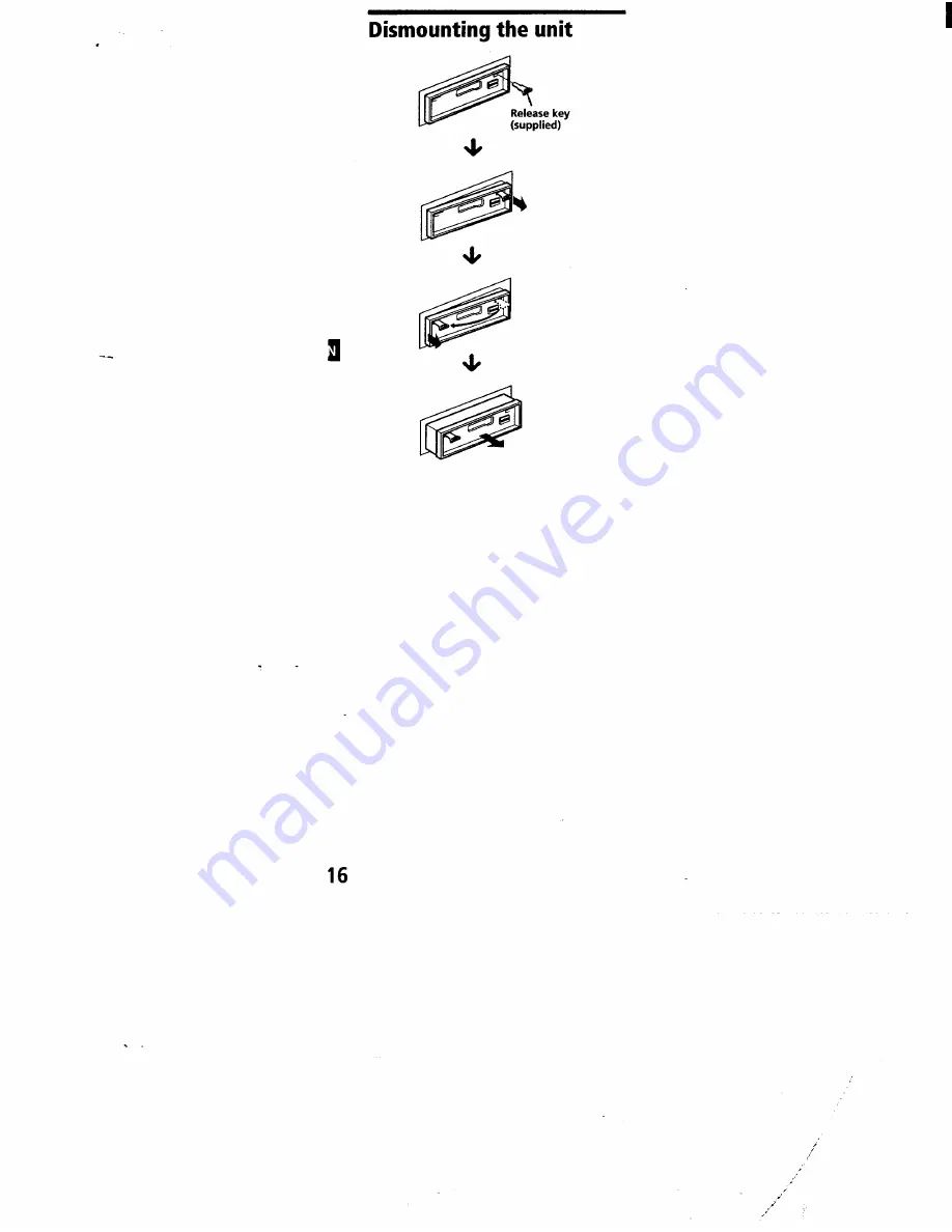 Sony XR-C500 Primary Operating Instructions Manual Download Page 16