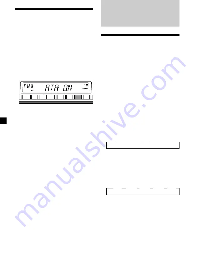 Sony XR-CA300 - Fm-am Cassette Car Stereo Operating Instructions Manual Download Page 30