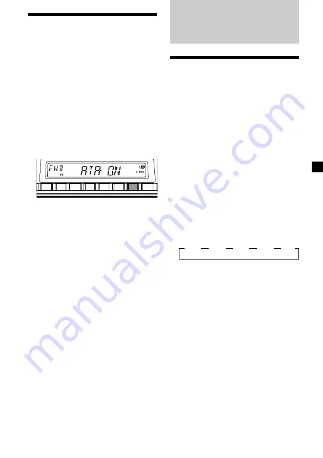 Sony XR-L240 Operating Instructions Manual Download Page 43