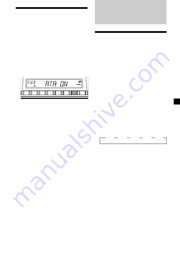 Sony XR-L240 Operating Instructions Manual Download Page 61