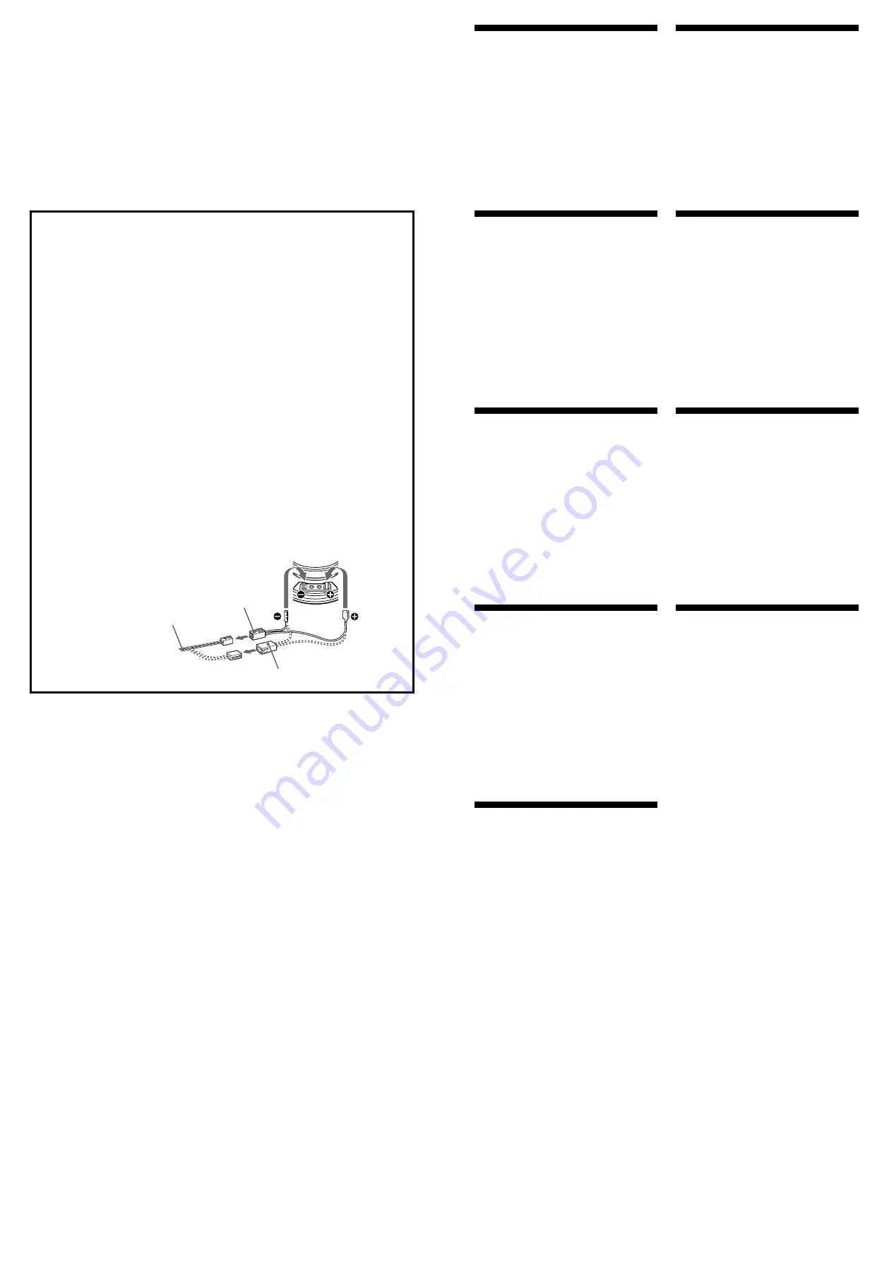 Sony XS-A813 Installation/Connections Download Page 2