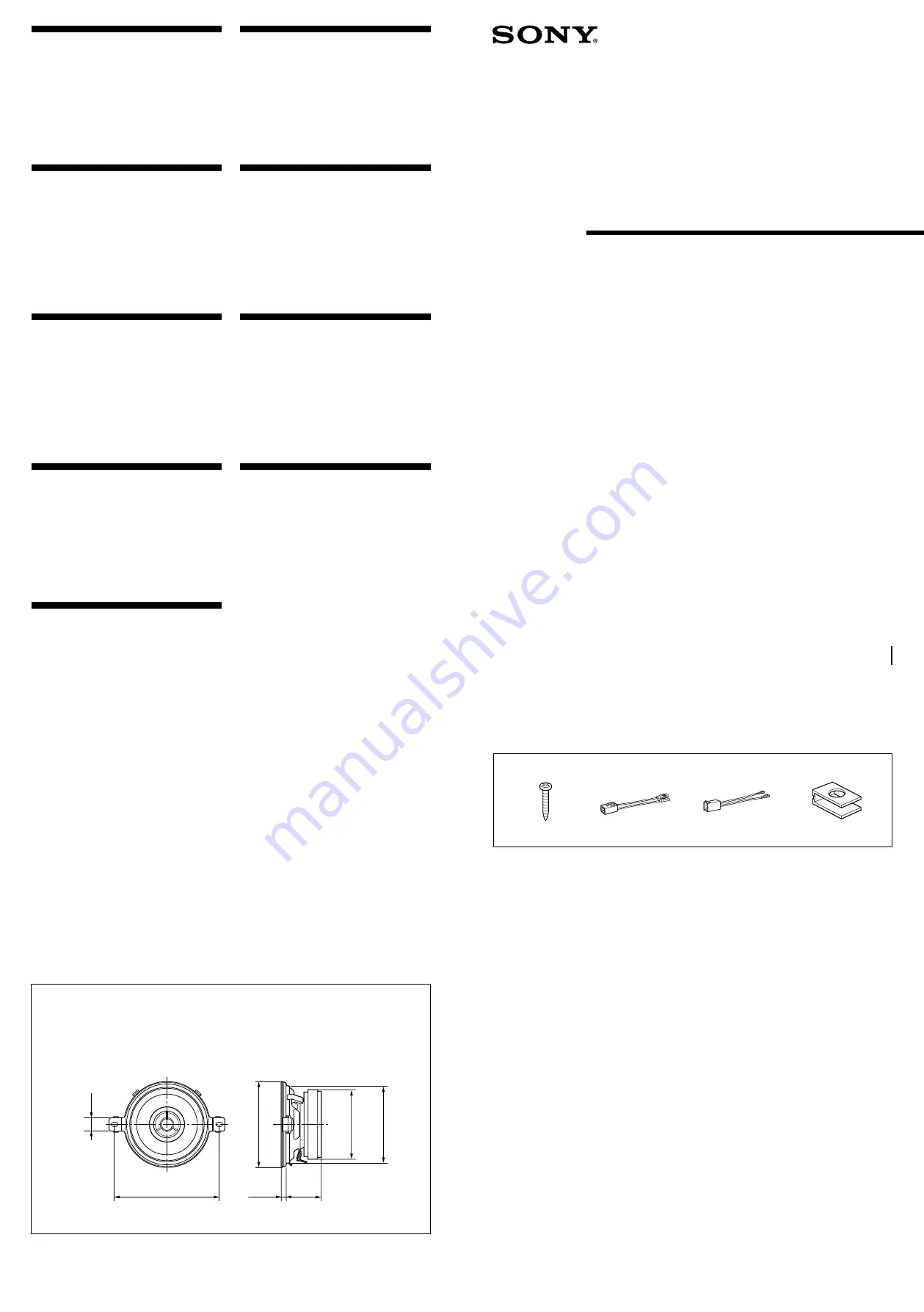 Sony XS-A823 Installation/Connections Download Page 1