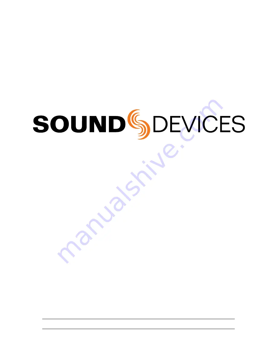 Sound Devices 552 User Manual And Technical Information Download Page 60