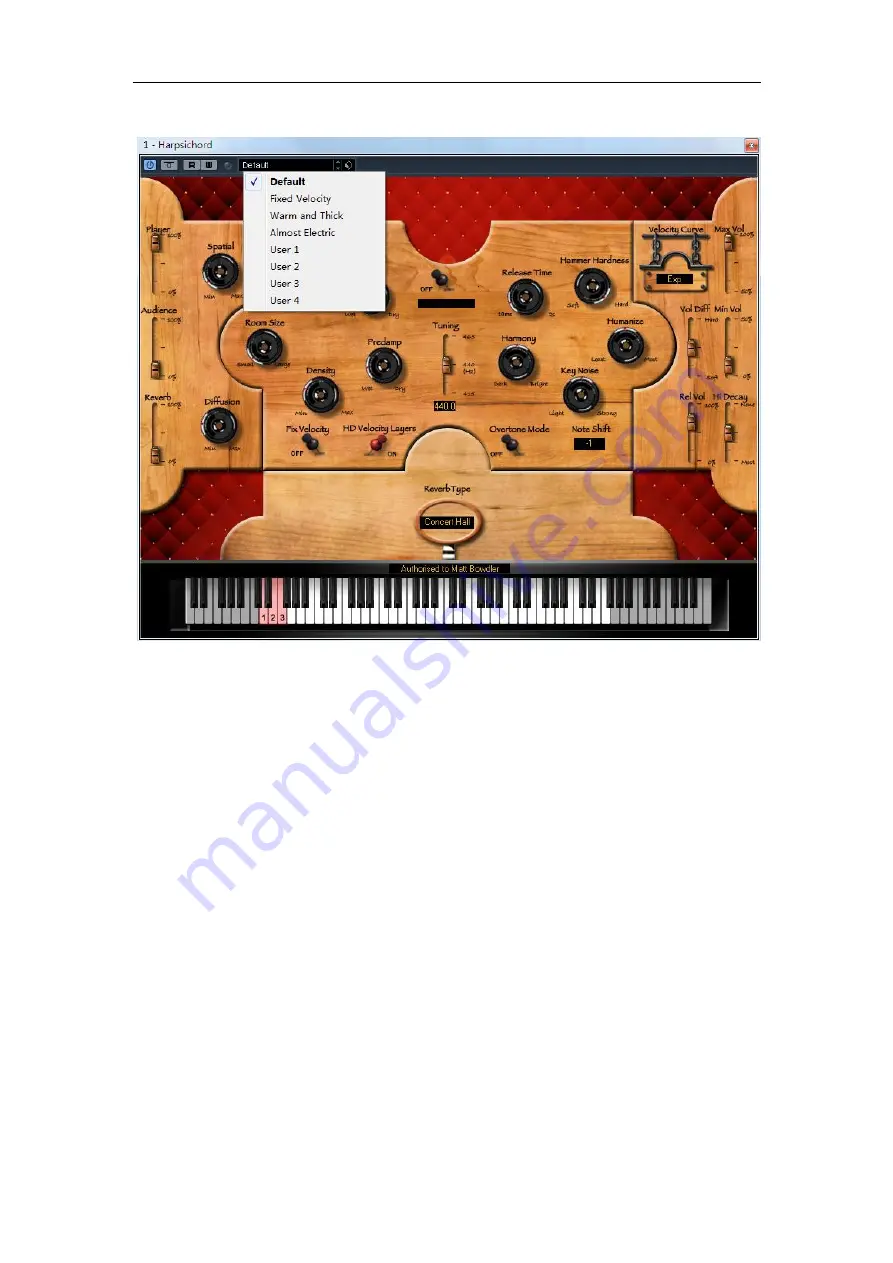 Sound Magic Hybrid Harpsichord Operational Manual Download Page 15