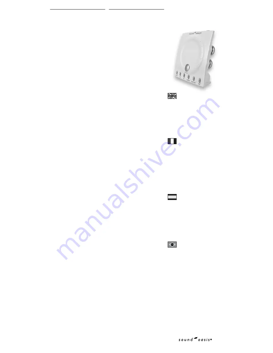 Sound Oasis S-550-06 Instruction Manual Download Page 1