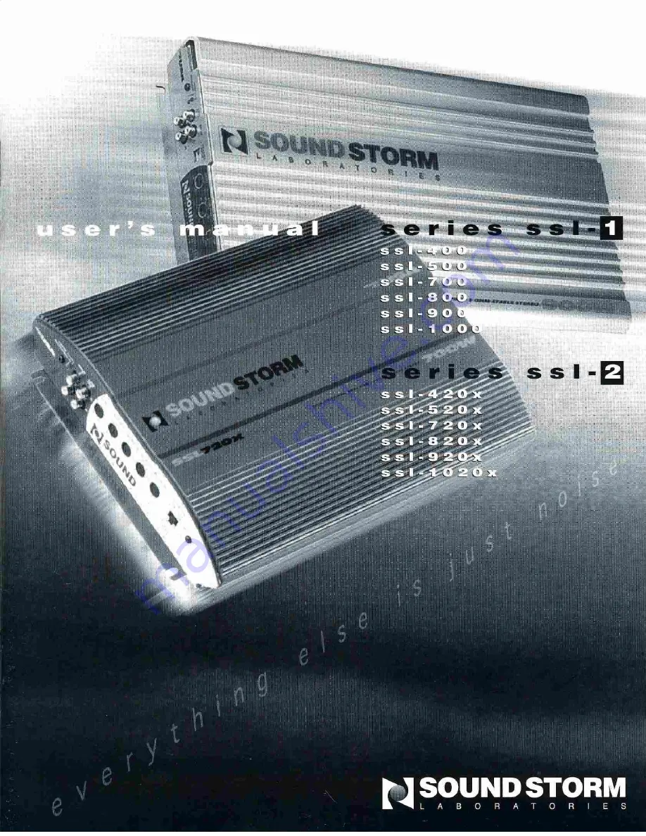 Sound Storm SSL-1 User Manual Download Page 1