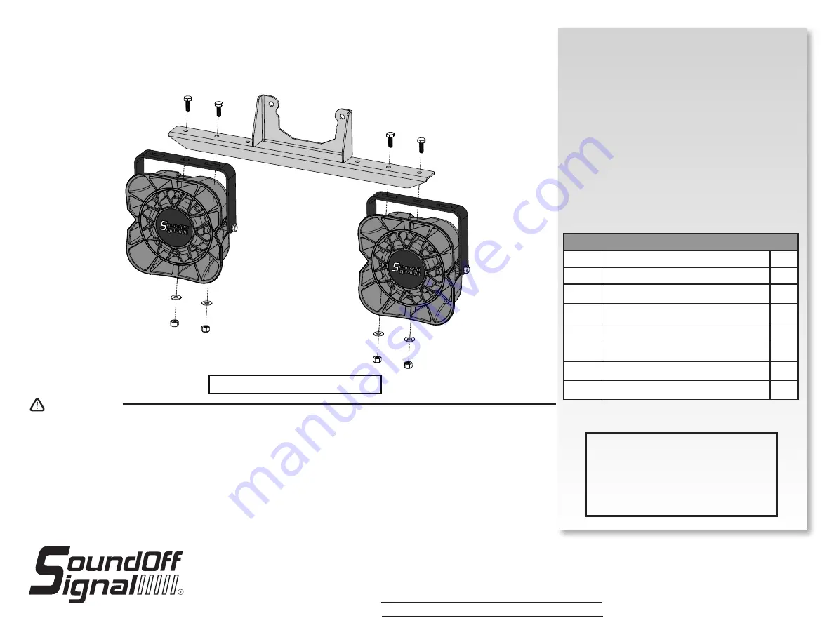 Soundoff Signal 100J Series Quick Start Manual Download Page 1