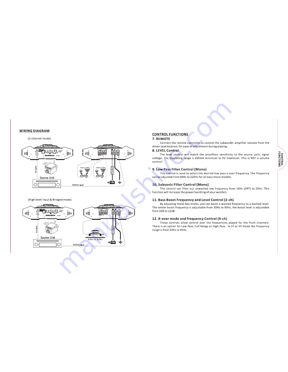 Soundstream Tarantula Amplifier Series Скачать руководство пользователя страница 5