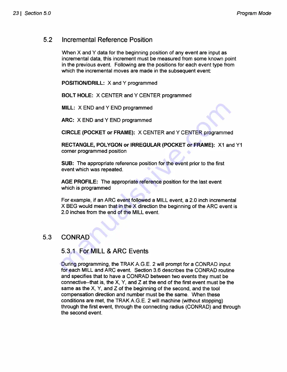 Southwestern Industries TRAK A.G.E. 2 Programming And Operating Manual Download Page 28