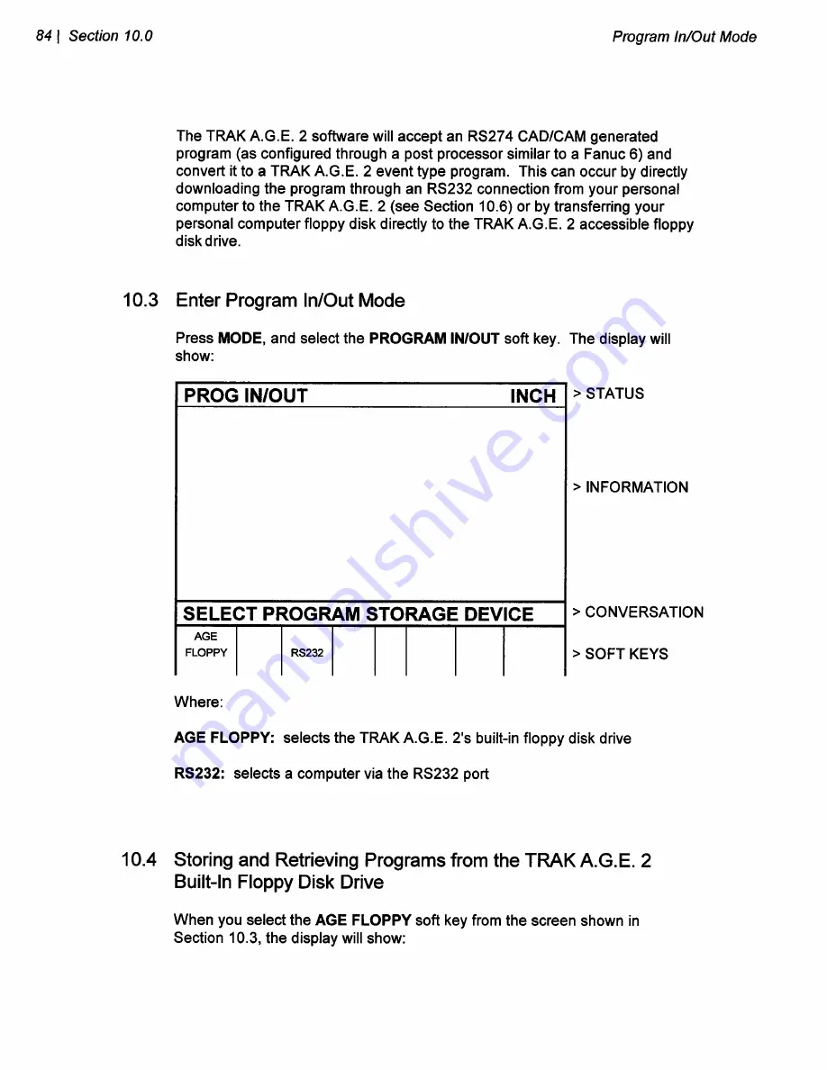 Southwestern Industries TRAK A.G.E. 2 Programming And Operating Manual Download Page 83