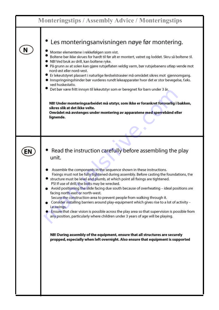 Sove 16-100-195 Assembly Instructions Manual Download Page 2