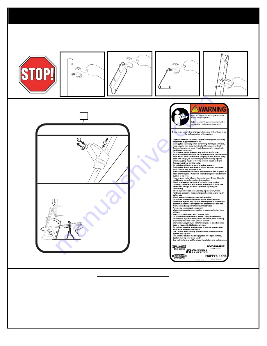 SPALDING M682001 Owner'S Manual Download Page 2