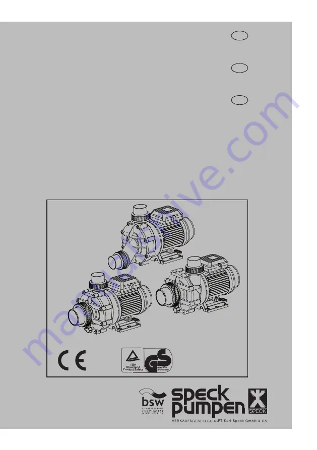 Speck pumpen BADU 45 Скачать руководство пользователя страница 1