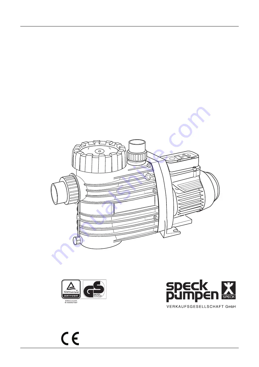 Speck pumpen BADU Eco Touch-pro Скачать руководство пользователя страница 1