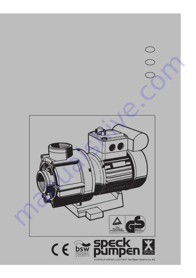 Speck pumpen BADU Tec 42 Скачать руководство пользователя страница 1