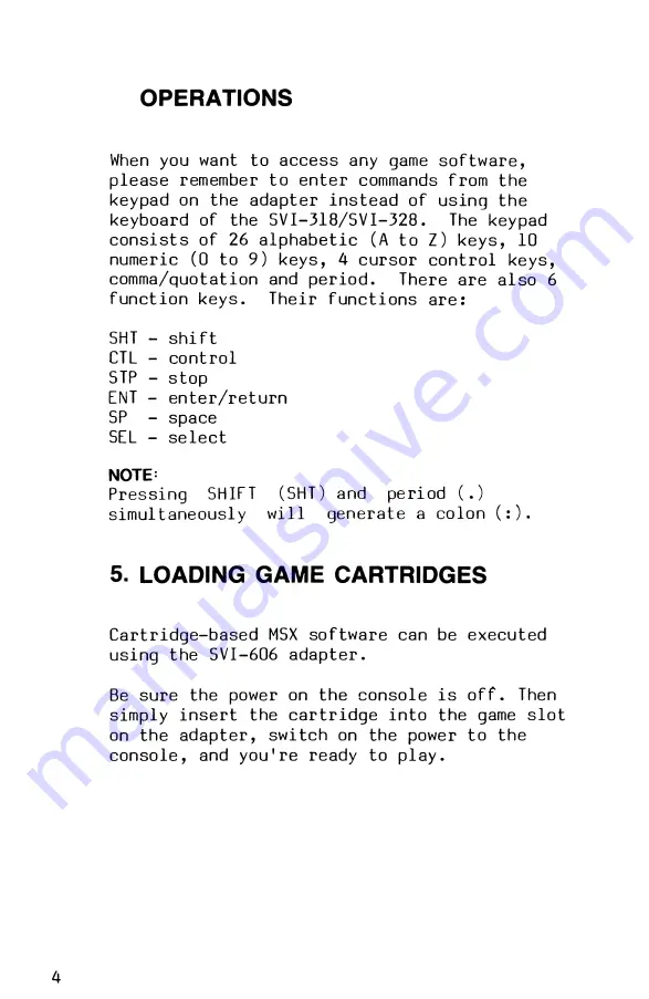 Spectravideo SVI-606 User Manual Download Page 10