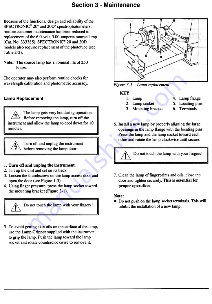 Spectronic 20 Operator'S Manual Download Page 18