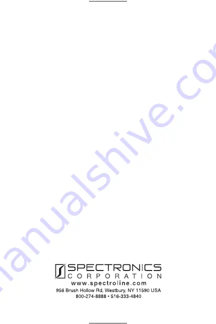 Spectronics Corporation Marksman II SPI-MDT Operator'S Manual Download Page 44