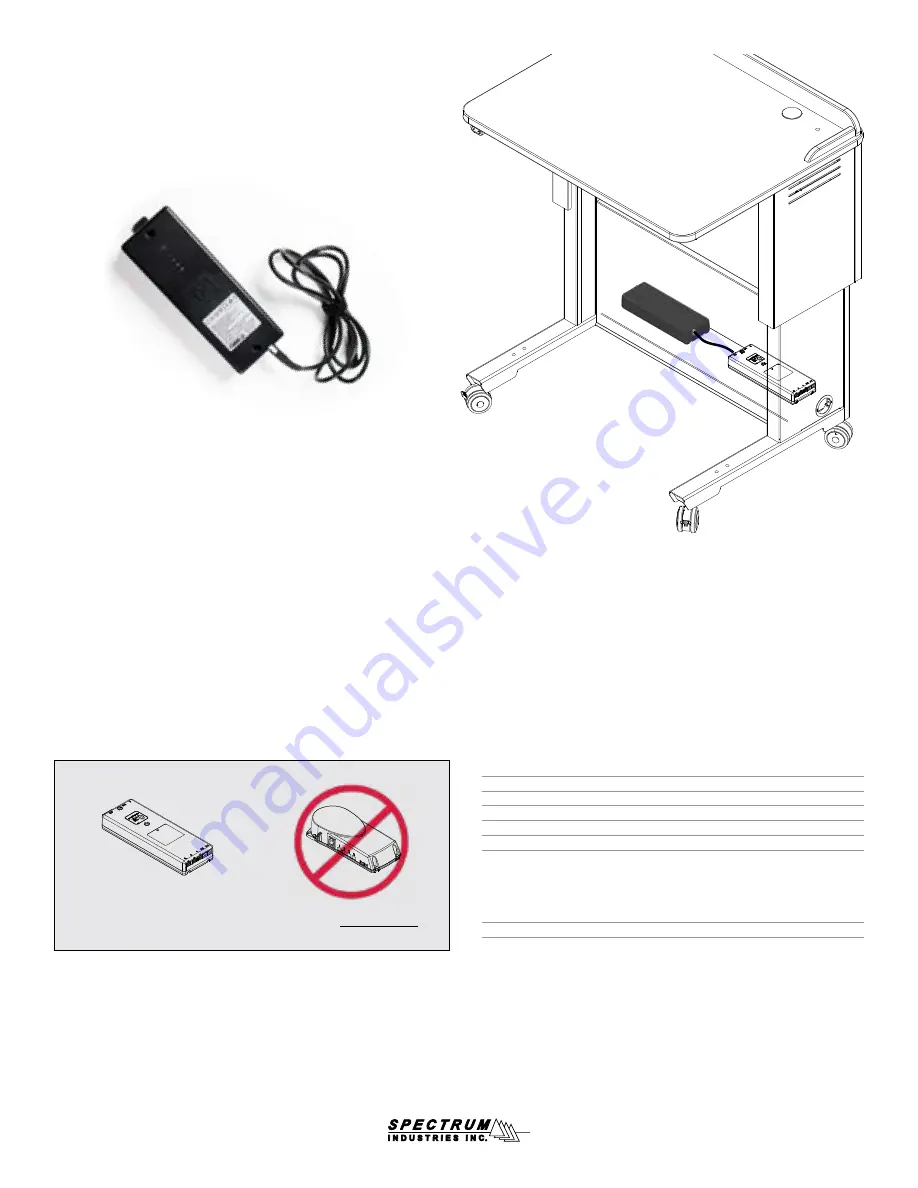 Spectrum Industries Freedom One eLift Lectern Owner'S Manual Download Page 9