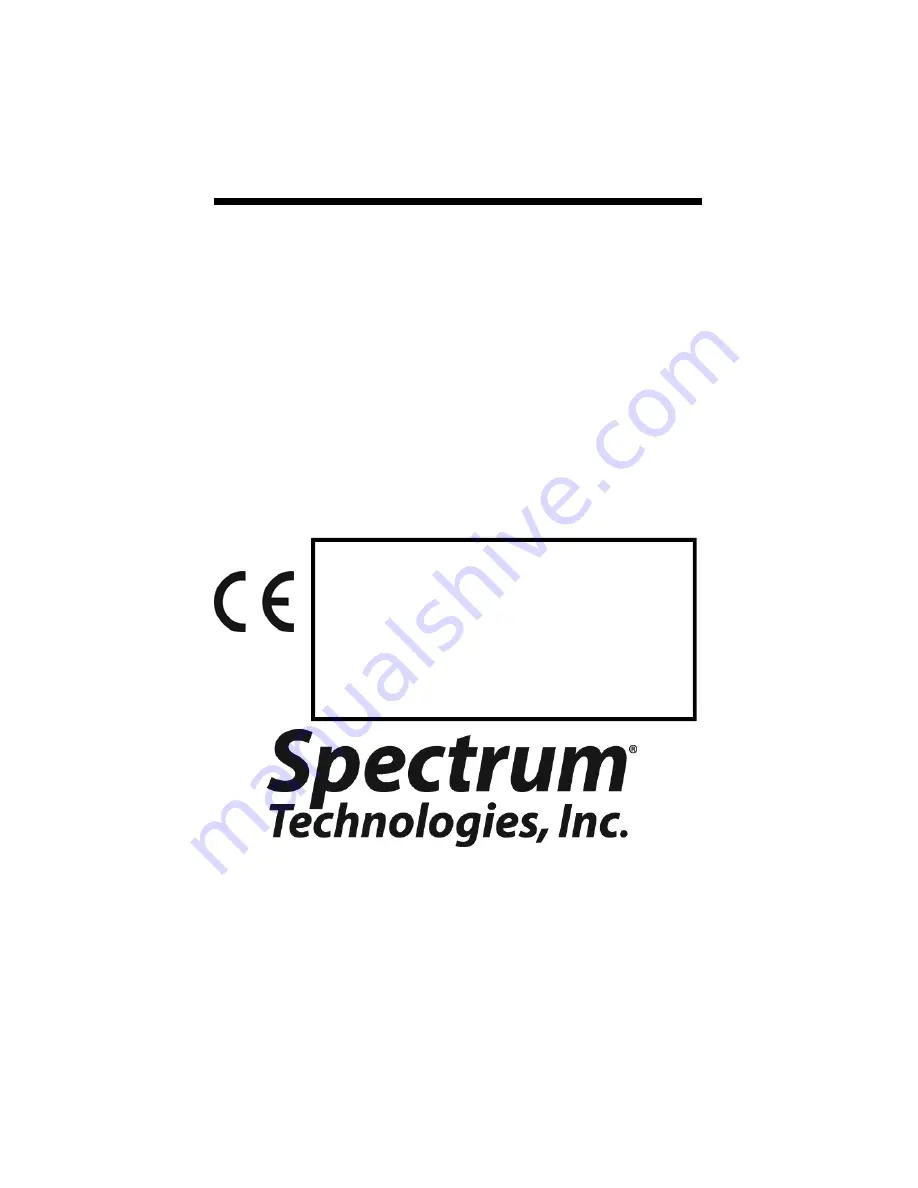 Spectrum 2103AL Product Manual Download Page 32