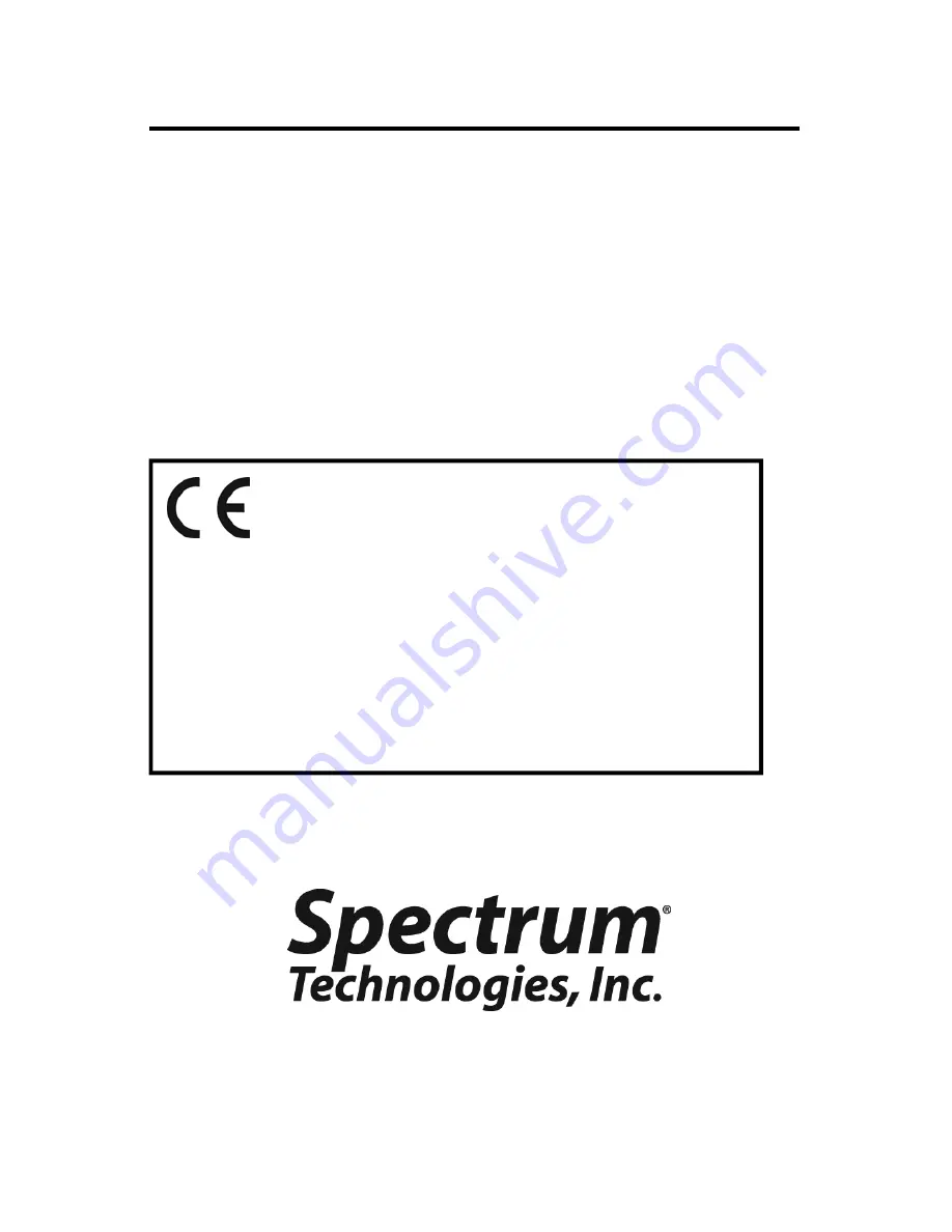 Spectrum 2956 Product Manual Download Page 4