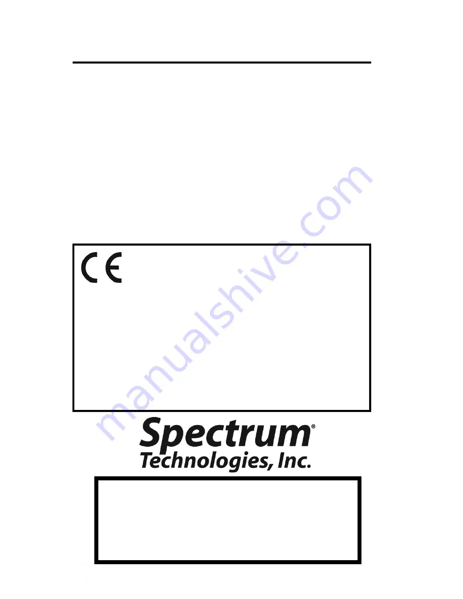 Spectrum 3445 Product Manual Download Page 8