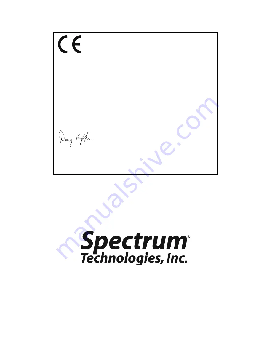 Spectrum Field Scout EC 450 Product Manual Download Page 16