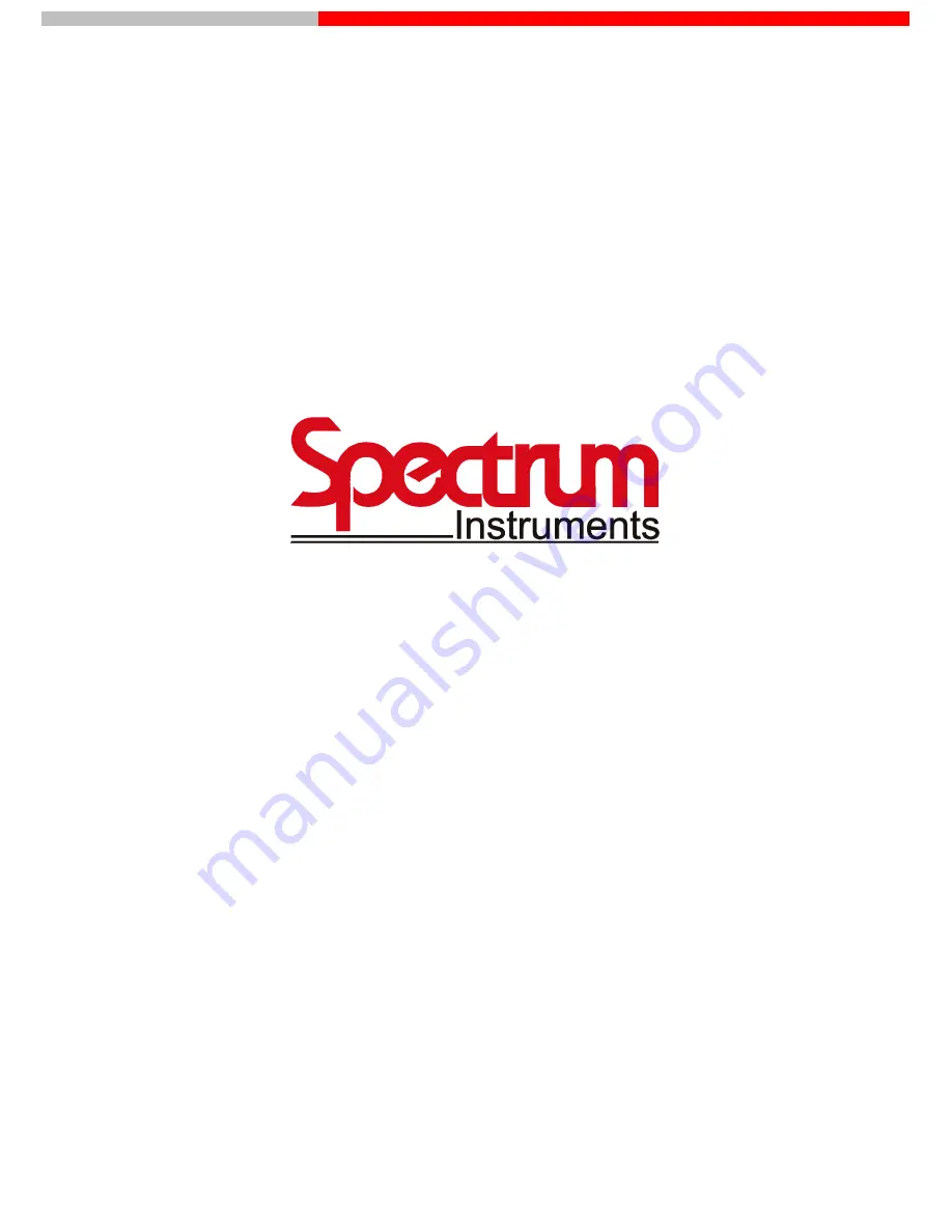 Spectrum SP-UV 200 Operating Manual Download Page 26