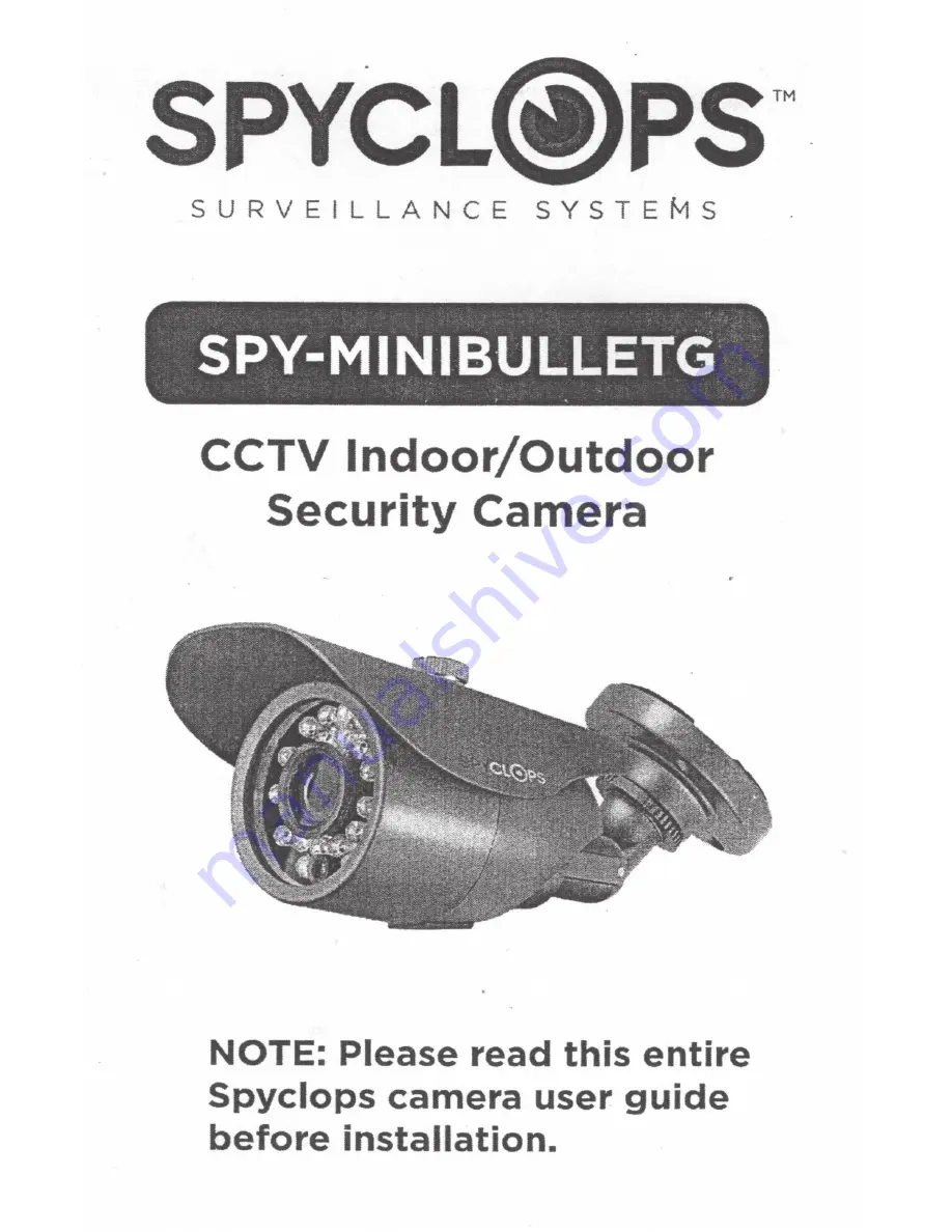 Spyclops SPY-MINIBULLETG Скачать руководство пользователя страница 1