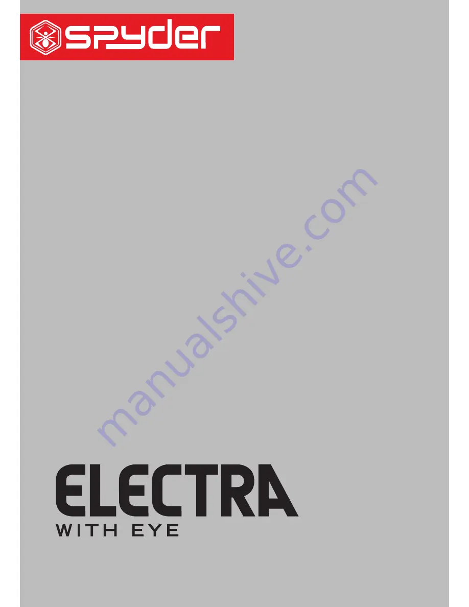 Spyder Electra with Eye TADAO EDITION User Manual Download Page 1