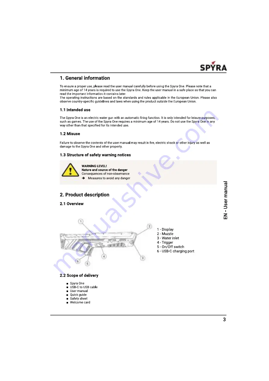 SPYRA One User Manual Download Page 3