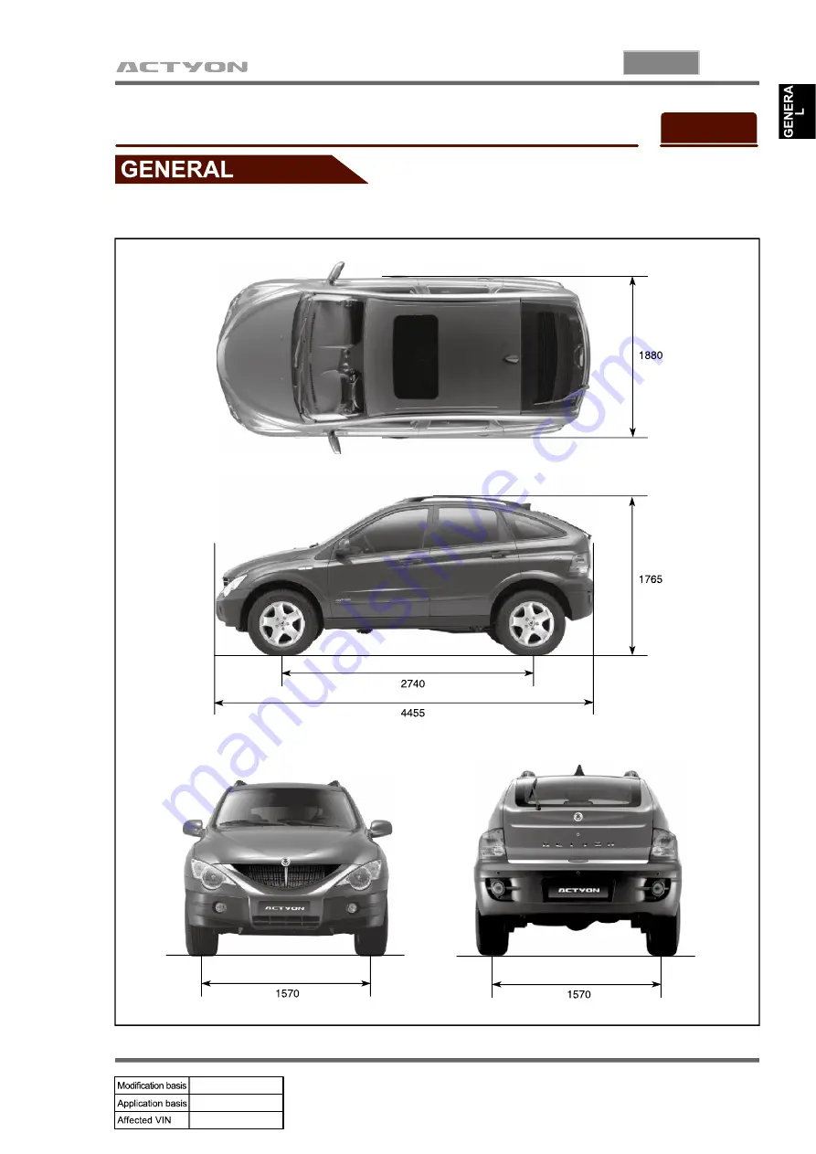 SSANGYONG Actyon 2008.01 Manual Download Page 3