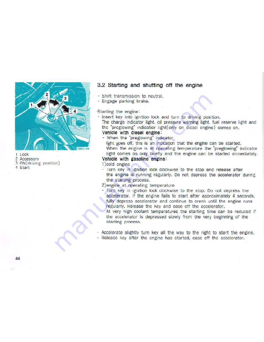 SSANGYONG Istana Owner'S Manual Download Page 45