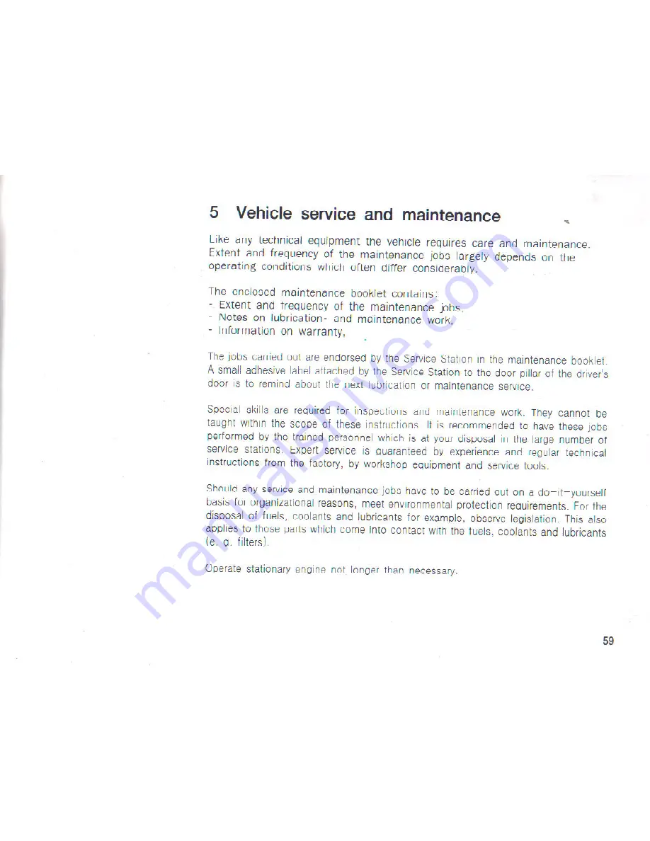 SSANGYONG Istana Owner'S Manual Download Page 60