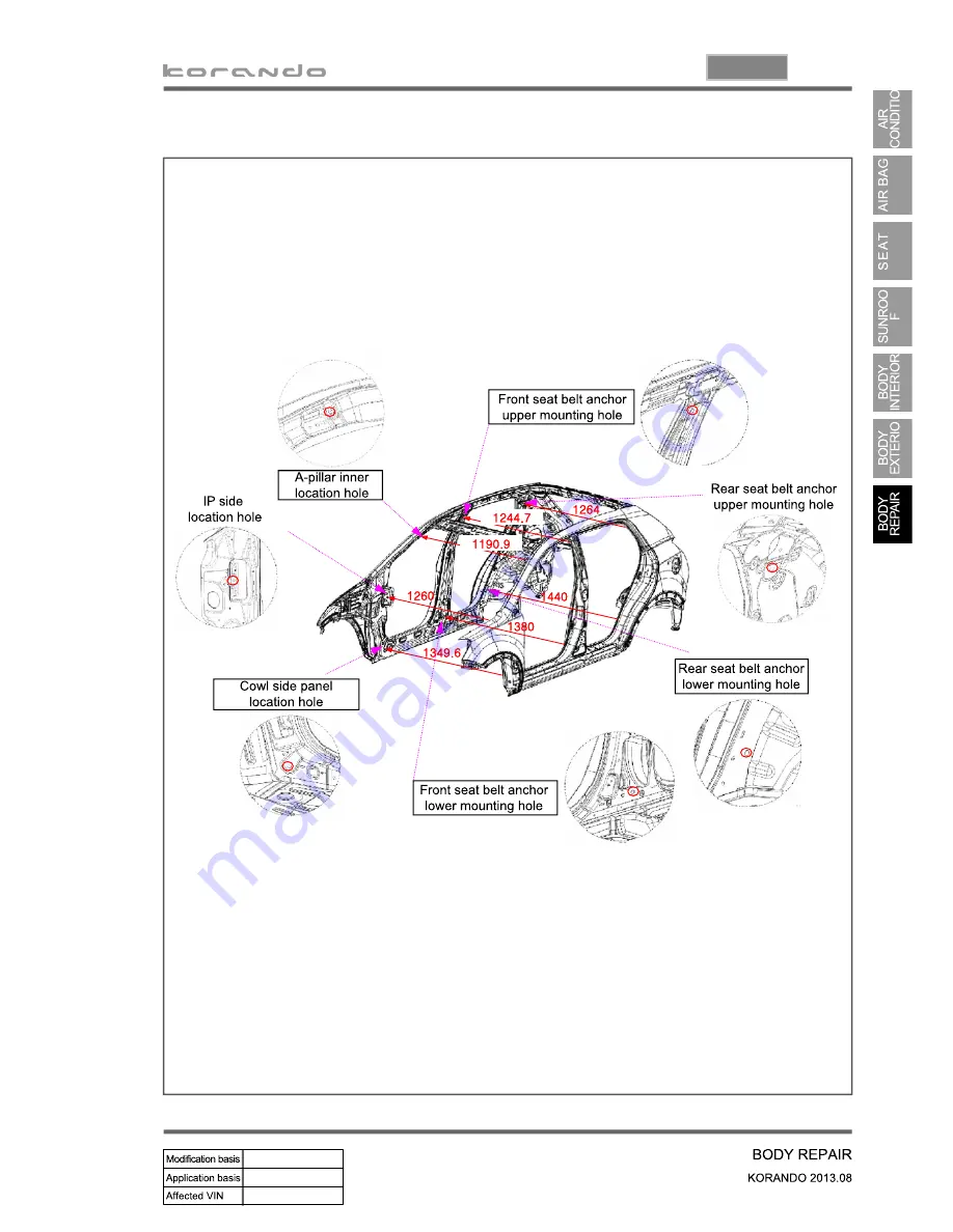 SSANGYONG Korando 2013 Manual Download Page 1311