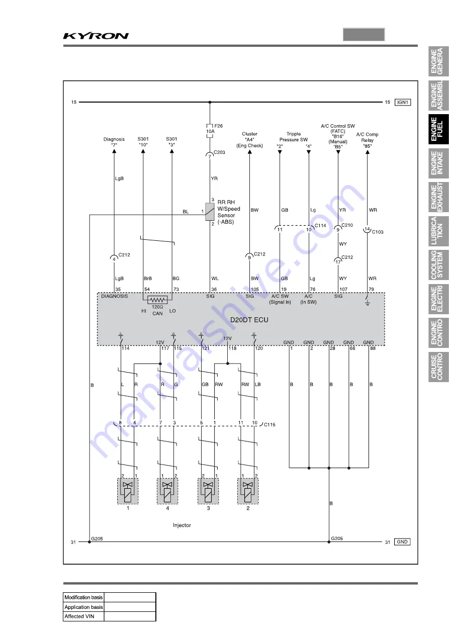 SSANGYONG KYRON 2005.10 Manual Download Page 171