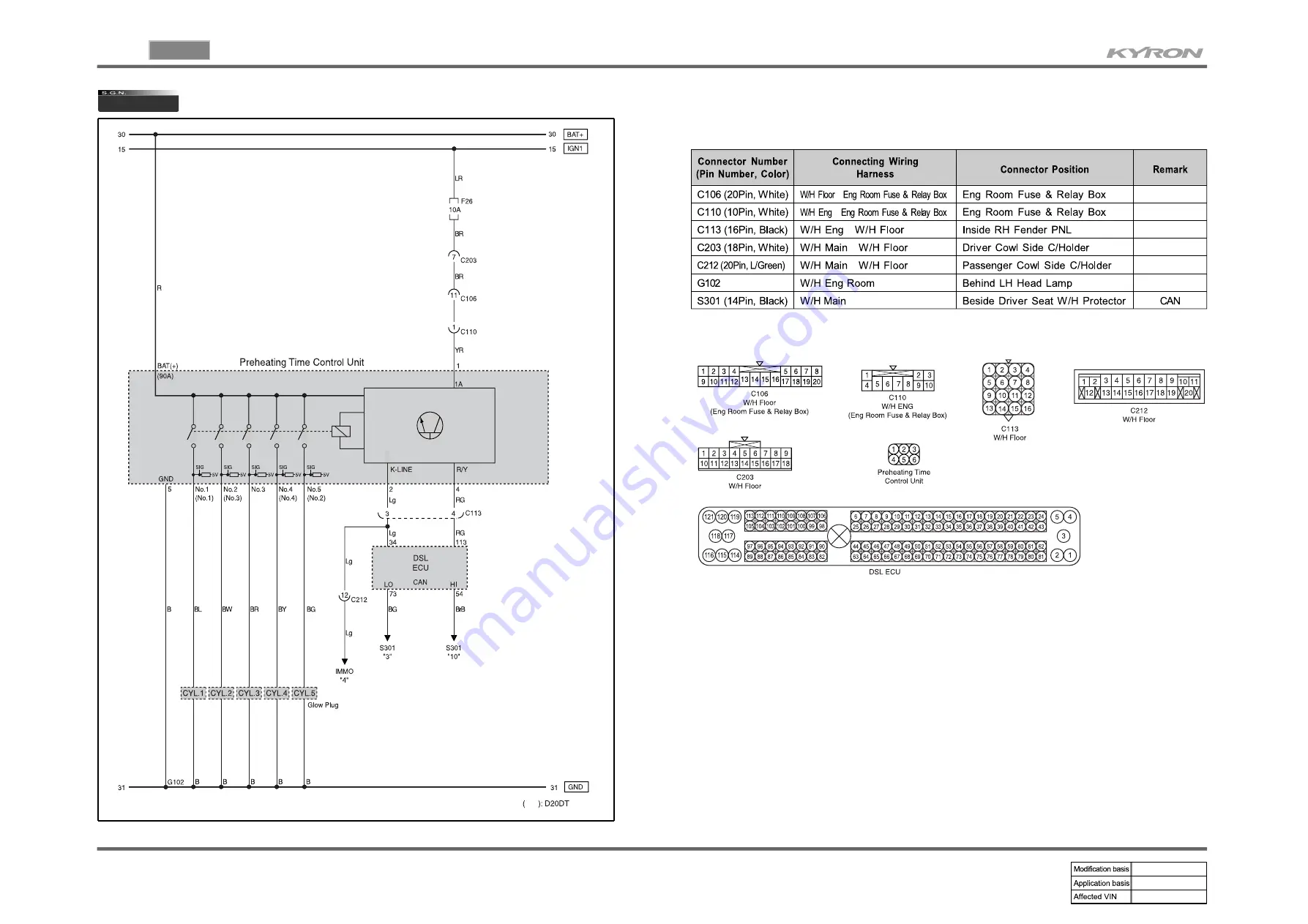 SSANGYONG KYRON 2006.03 Manual Download Page 58