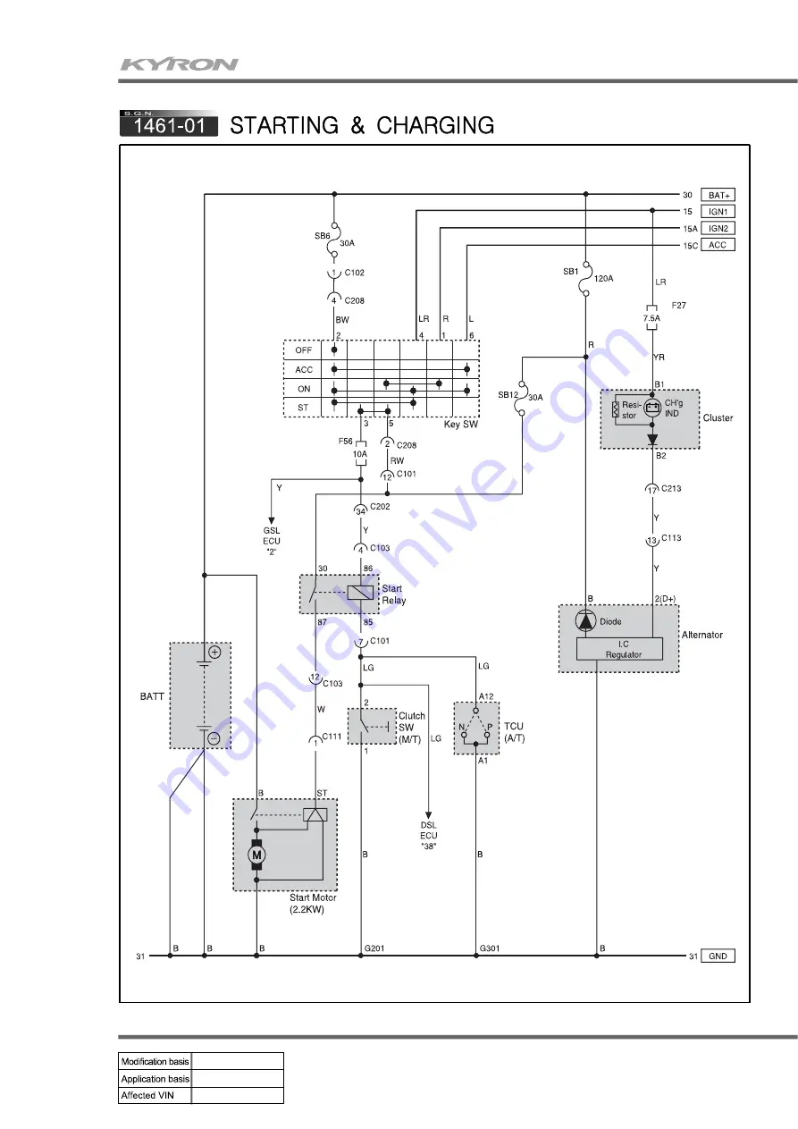 SSANGYONG Kyron D100 2005 Manual Download Page 57